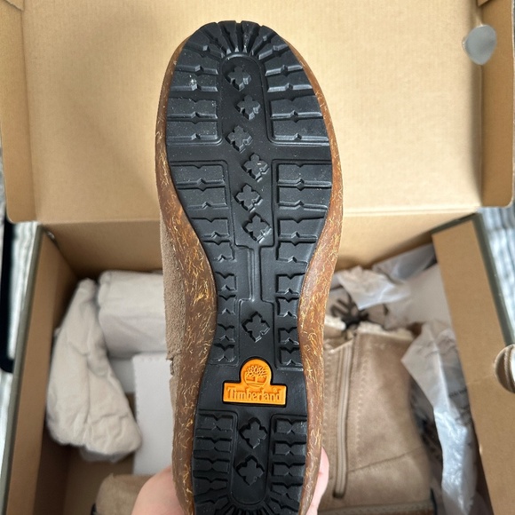 Timberland EK Granby 8450A Taupe Sherpa Zip Waterproof Ankle Boots Womens 7 - Picture 3 of 6